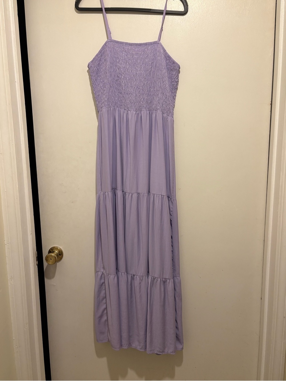 Women’s Large Lilac Smocked Maxi Dress